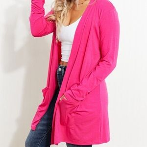 LightWeight Hot Pink Cardigan